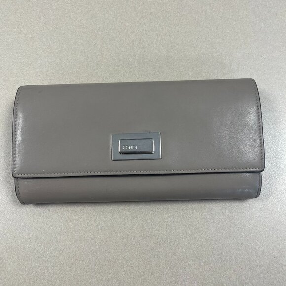 FENDI Peekaboo Leather Continental Wallet w/Turnlock - Greige - Preowned - Picture 1 of 15